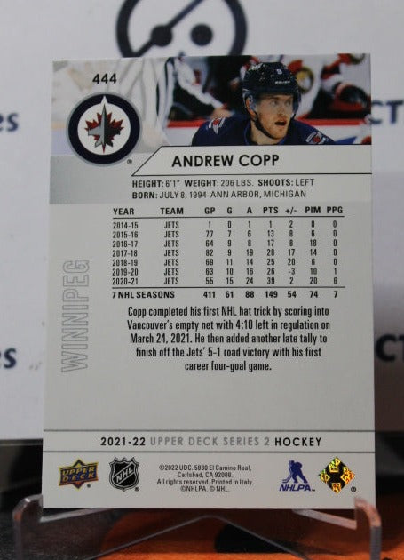 2021-22 UPPER DECK ANDREW COPP # 444 WINNIPRG JETS HOCKEY CARD