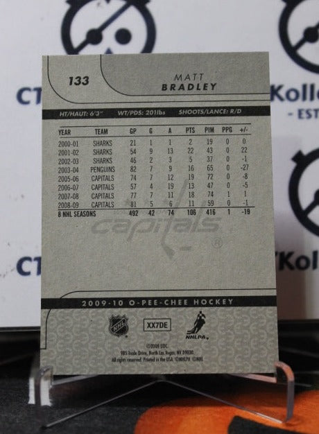 2009-10  O-PEE-CHEE MATT BRADLEY # 133 WASHINGTON CAPITALS NHL HOCKEY CARD