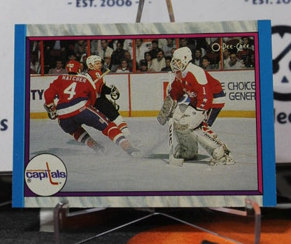 1989-90  O-PEE-CHEE FINAL STANDINGS # 317 WASHINGTON CAPITALS NHL HOCKEY CARD