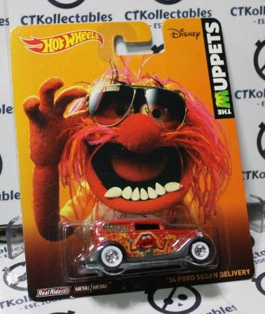 HOT WHEELS MATTEL THE MUPPETS ANIMAL '34 FORD SEDAN DELIVERY DISNEY 2014