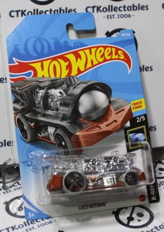 HOT WHEELS MATTEL LOCO MOTORIN 2/5 X-RAYCERS 99/250 LONG CARD 2020