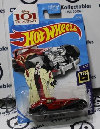 HOT WHEELS MATTEL 101 DALMATIANS 1/10 CRUELLA DE VIL 127/250 HW SCREEN TIME 2017