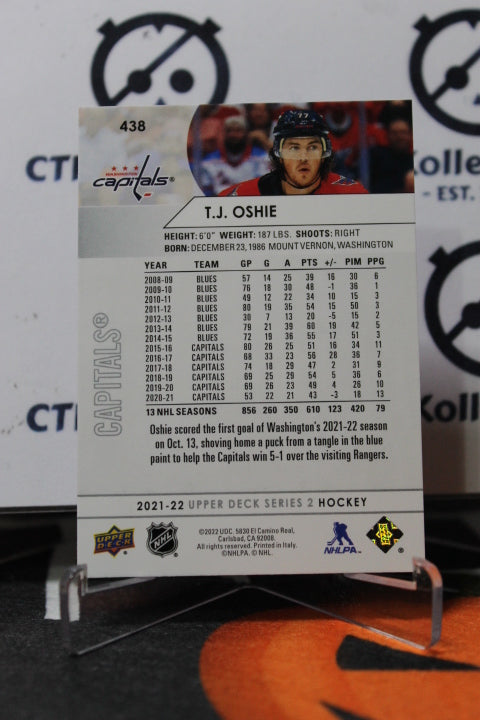 2021-22 UPPER DECK T.J. OSHIE # 438 WASHINGTON CAPITALS HOCKEY CARD