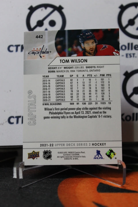 2021-22 UPPER DECK TOM WILSON # 442 WASHINGTON CAPITALS HOCKEY CARD