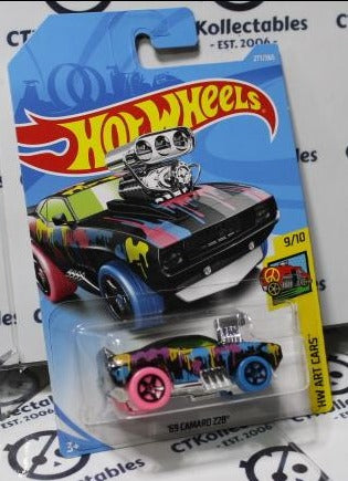 HOT WHEELS MATTEL '69  CAMARO Z28  9/10  HW ART CARS 277/365   2017