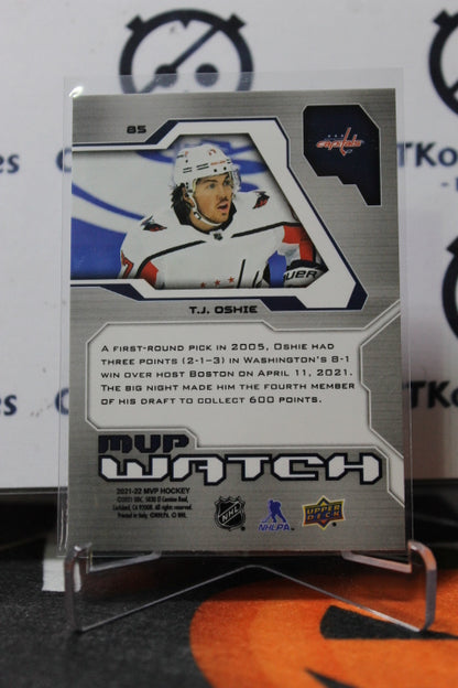 2021-22 UPPER DECK  MVP WATCH  T.J. OSHIE # 85  WASHINGTON CAPITALS HOCKEY CARD
