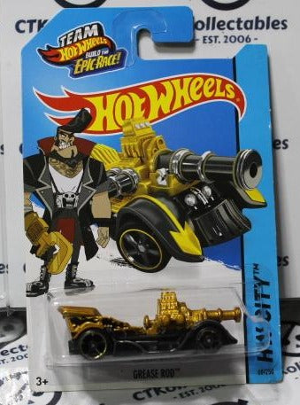 HOT WHEELS MATTEL GREASE ROD  HW CITY 60/250 LONG CARD 2013