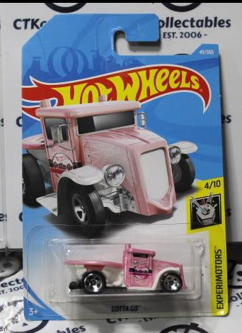 HOT WHEELS MATTEL GOT TO GO 4/10 EXPERIMOTORS 49/365 LONG CARD PINK 2017