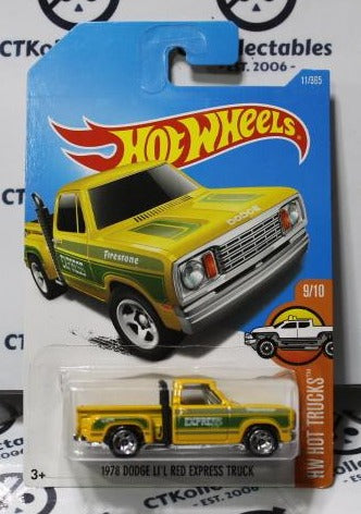 HOT WHEELS 1978 DODGE LI'L RED EXPRESS TRUCK 2015 YELLOW 11/365 HW HOT TRUCKS