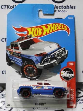 HOT WHEELS MATTEL OFF-DUTY 3/10  HW RESCUE 18/365 LONG CARD 2015