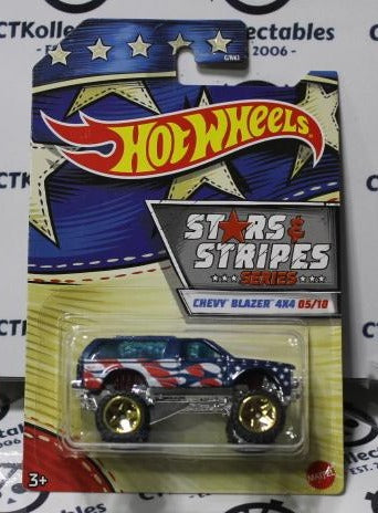 HOT WHEELS MATTEL CHEVY BLAZER 4X4 STARS & STRIPS SERIES 05/10 LONG CARD 2019