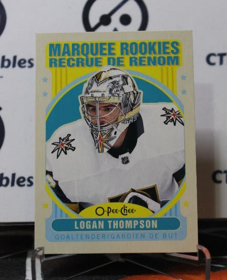 2021-22 O-PEE-CHEE LOGAN THOMPSON # 538 RETRO MARQUEE ROOKIE  NHL GOLDEN KNIGHTS HOCKEY CARD