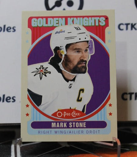 2021-22 O-PEE-CHEE MARK STONE # 36 RETRO  NHL GOLDEN KNIGHTS HOCKEY CARD