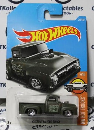 HOT WHEELS CUSTOM '56 FORD TRUCK FACTORY SEALED 2/10 HW HOT TRUCKS 2015 GREEN 215/365