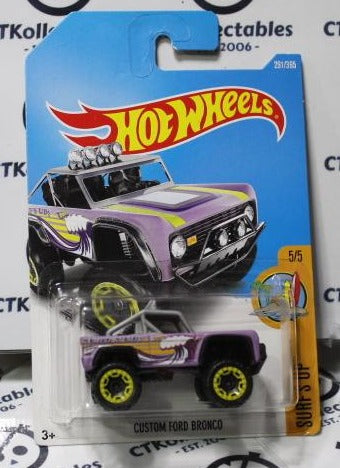 HOT WHEELS  FORD F-150 CUSTOM BRONCO 5/5 TRUCK  291/365 SURFS UP FACTORY SEALED 2015