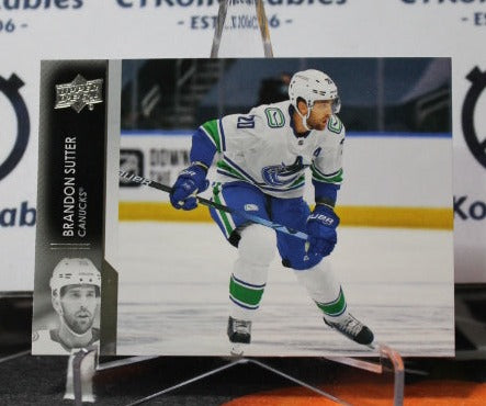 2021-22 UPPER DECK BRANDON SUTTER # 428 VANCOUVER CANUCKS NHL HOCKEY TRADING CARD