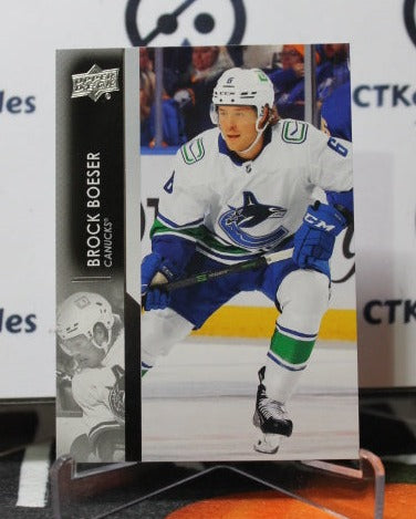 2021-22 UPPER DECK BROCK BOESER # 423 VANCOUVER CANUCKS NHL HOCKEY TRADING CARD