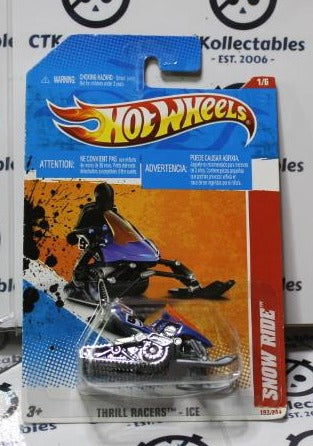 SNOW RIDE MATTEL HOT WHEELS 193/244  THRILL RACERS - ICE  1/6 LONG CARD. 2010