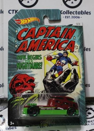 CAPTAIN AMERICA  MATTEL HOT WHEELS 8/8 DIE CAST QOMBEE MARVEL COMICS 2015