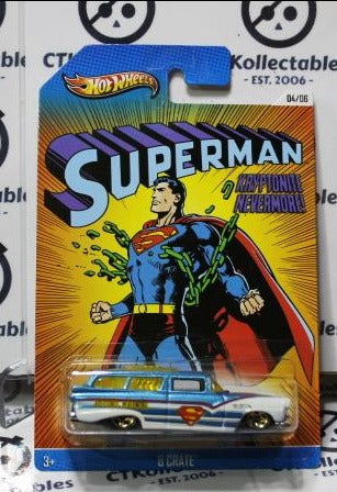 SUPERMAN 8 CRATE  MATTEL HOT WHEELS  04/06  DC COMICS WARNER BROS. 2012