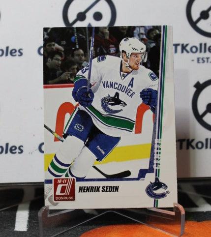 2009-10 PANINI DONRUSS HENRIK SEDIN # 16  VANCOUVER CANUCKS NHL HOCKEY TRADING CARD