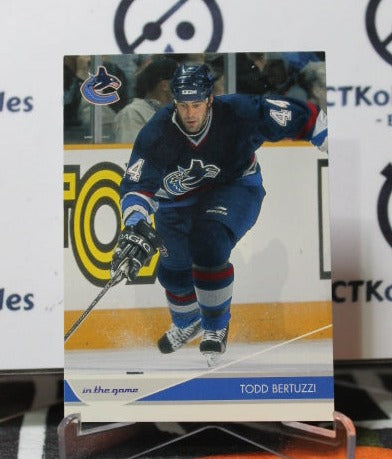 2002-03 IN THE GAME TODD BERTUZZI # 97  VANCOUVER CANUCKS NHL HOCKEY TRADING CARD