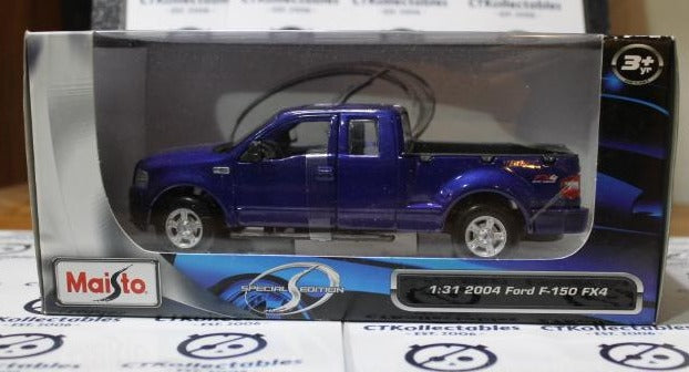 2004 FORD F-150 FX4 BLUE MAISTO 1:31 DIE CAST SPECIAL EDITION