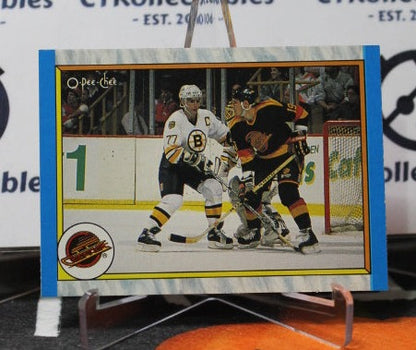1989-90  O-PEE-CHEE FINAL STANDING # 316  VANCOUVER CANUCKS NHL HOCKEY TRADING CARD