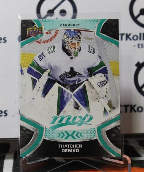 2021-22  UPPER DECK MVP THATCHER DEMKO # 157  VANCOUVER CANUCKS NHL HOCKEY TRADING CARD
