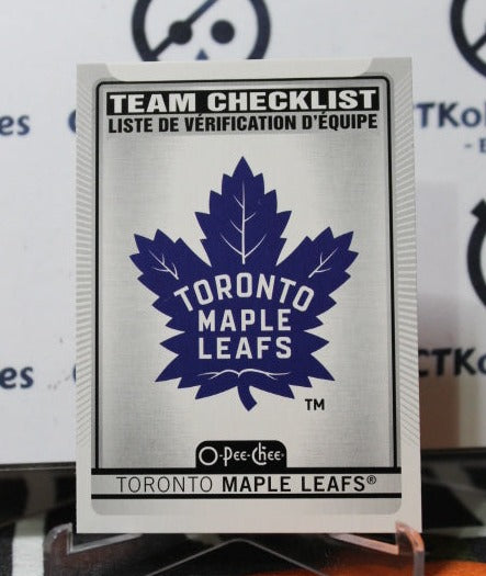 2021-22 O-PEE-CHEE TEAM CHECKLIST # 577 TORONTO MAPLE LEAFS HOCKEY CARD