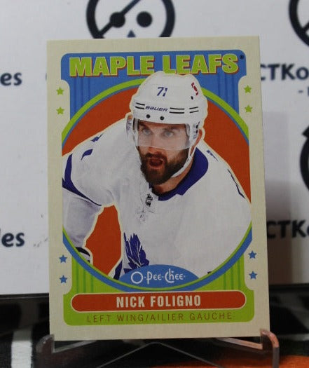 2021-22 O-PEE-CHEE NICK FOLIGNO # 439 RETRO TORONTO MAPLE LEAFS HOCKEY CARD