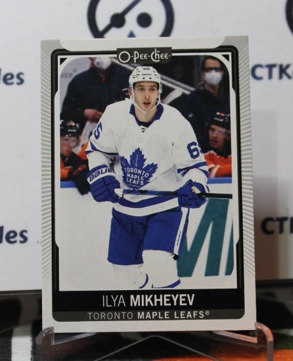 2021-22 O-PEE-CHEE ILYA MIKHEYEV # 66 TORONTO MAPLE LEAFS HOCKEY CARD