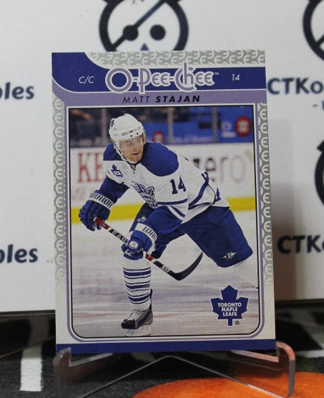 2009-10 O-PEE-CHEE MATT STAJAN # 459 TORONTO MAPLE LEAFS HOCKEY CARD