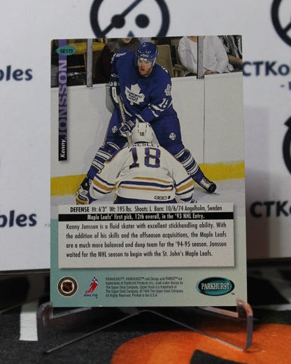 1994-95  PARKHURST KENNY JONSSON # SE173 TORONTO MAPLE LEAFS HOCKEY CARD