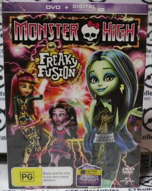 MONSTER HIGH COLLECTABLE DVD FREAKY FUSION (PG) PURPLE CARDBOARD COVER  SEALED UNOPENED 2014