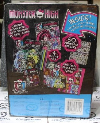 MONSTER HIGH COLLECTABLE ACTIVITY EMBOSSED METAL TIN SEALED 2014
