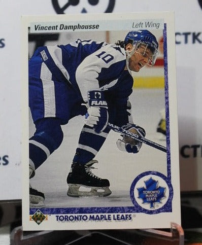 1990-91 UPPER DECK VINCENT DAMPHOUSSE # 224 TORONTO MAPLE LEAFS HOCKEY CARD