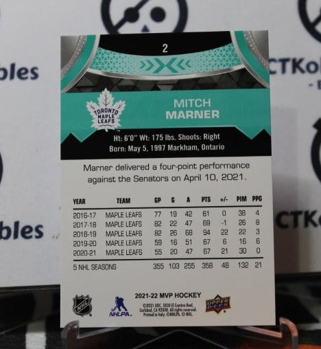 2021-22 UPPER DECK MVP MITCH MARNER # 2 TORONTO MAPLE LEAFS HOCKEY CARD