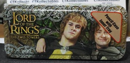 LORD OF THE RINGS THE TWO TOWERS PENCIL TIN CASE SEALED  UNOPENED 2002