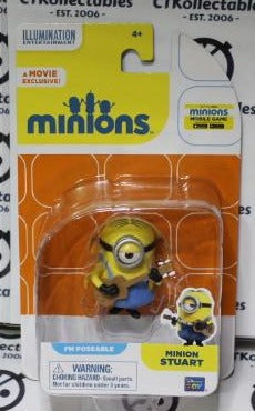 MINION STUART ACTION FIGURE DESPICABLE ME GUITAR  THINKWAY TOYS ILLUMINATION ENTERTAINMENT