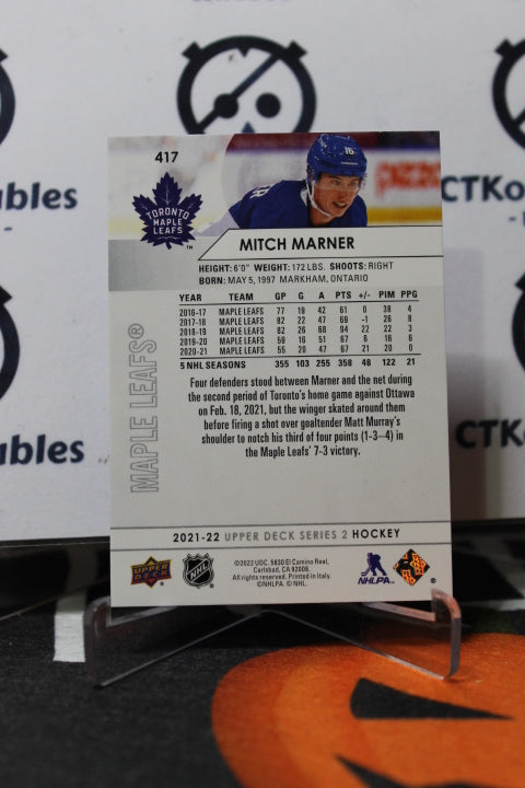 2021-22 UPPER DECK MITCH MARNER # 417 TORONTO MAPLE LEAFS HOCKEY CARD