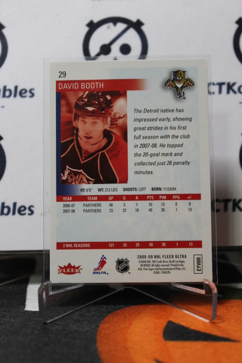 2008-09 FLEER ULTRA DAVID BOOTH # 29 NHL FLORIDA PANTHERS HOCKEY CARD