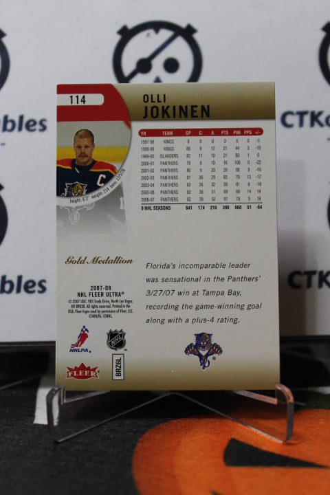 2007-08 FLEER ULTRA OLLI JOKINEN # 114 NHL FLORIDA PANTHERS HOCKEY CARD