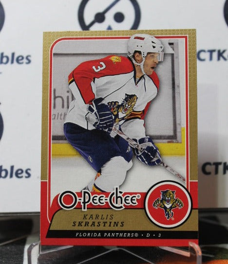 2008-09 O-PEE-CHEE KARLIS SKRASTINS # 213 FLORIDA PANTHERS NHL HOCKEY CARD