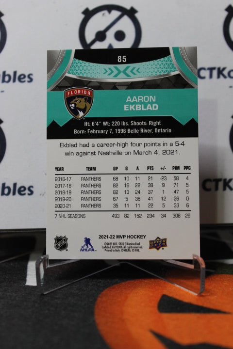 2021-22 UPPER DECK MVP AARON EKBLAD # 85 FLORIDA PANTHERS HOCKEY CARD