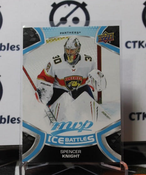 2021-22 UPPER DECK  SPENCER KNIGHT # 242 ICE BATTLES ROOKIE FLORIDA PANTHERS HOCKEY CARD