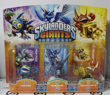 SKYLANDERS GIANTS TRIPLE PACK SERIES 2 POP FIZZ WHIRLWIND TRIGGER HAPPY ACTIVISION UNOPENED 2012