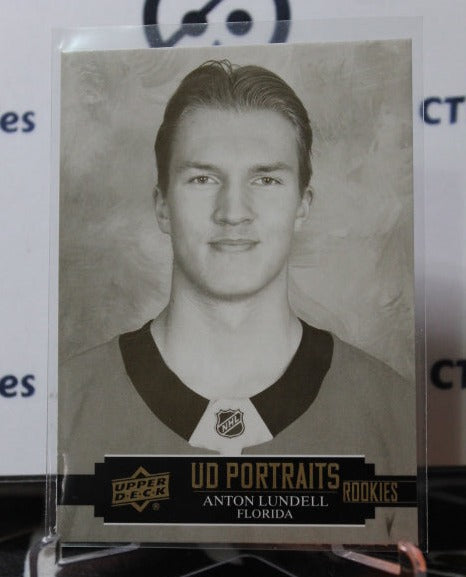 2021-22 UPPER DECK ANTON LUNDELL # P-74 UD PORTRAITS ROOKIE FLORIDA PANTHERS HOCKEY CARD