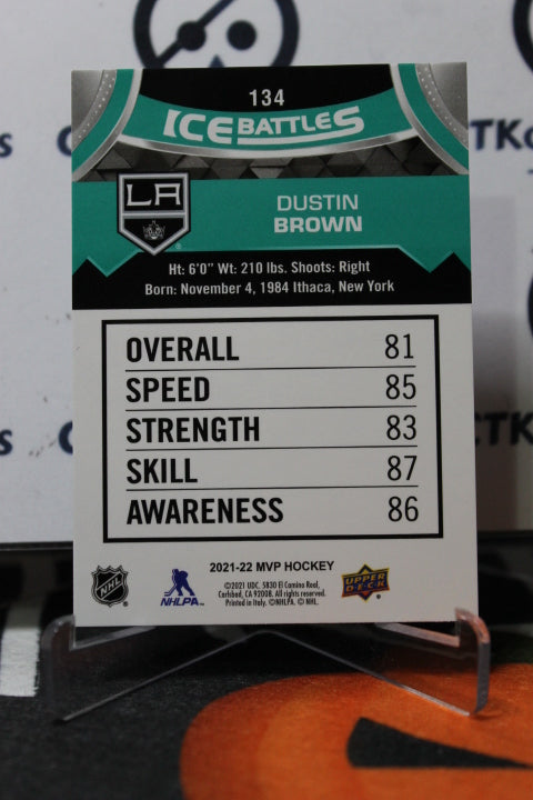 2021-22 UPPER DECK MVP DUSTIN BROWN # 134 ICE BATTLES  L A KINGS NHL HOCKEY CARD