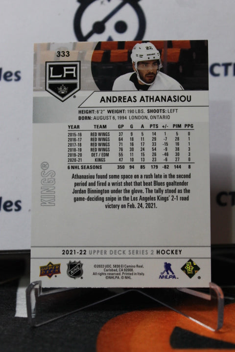 2021-22 UPPER DECK ANDREAS ATHANASIOU # 333  L A KINGS NHL HOCKEY CARD